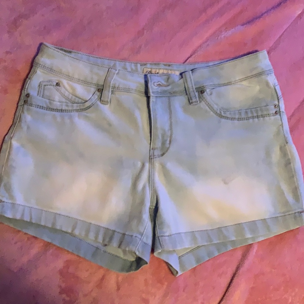 light blue jean shorts for $10